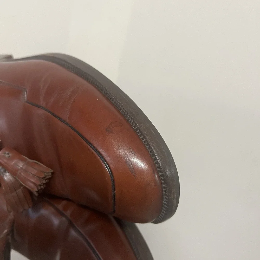 Cole Haan Shoes Mens Size 9.5 M Brown Leather Tassel Loafers Slip On Dress 11508